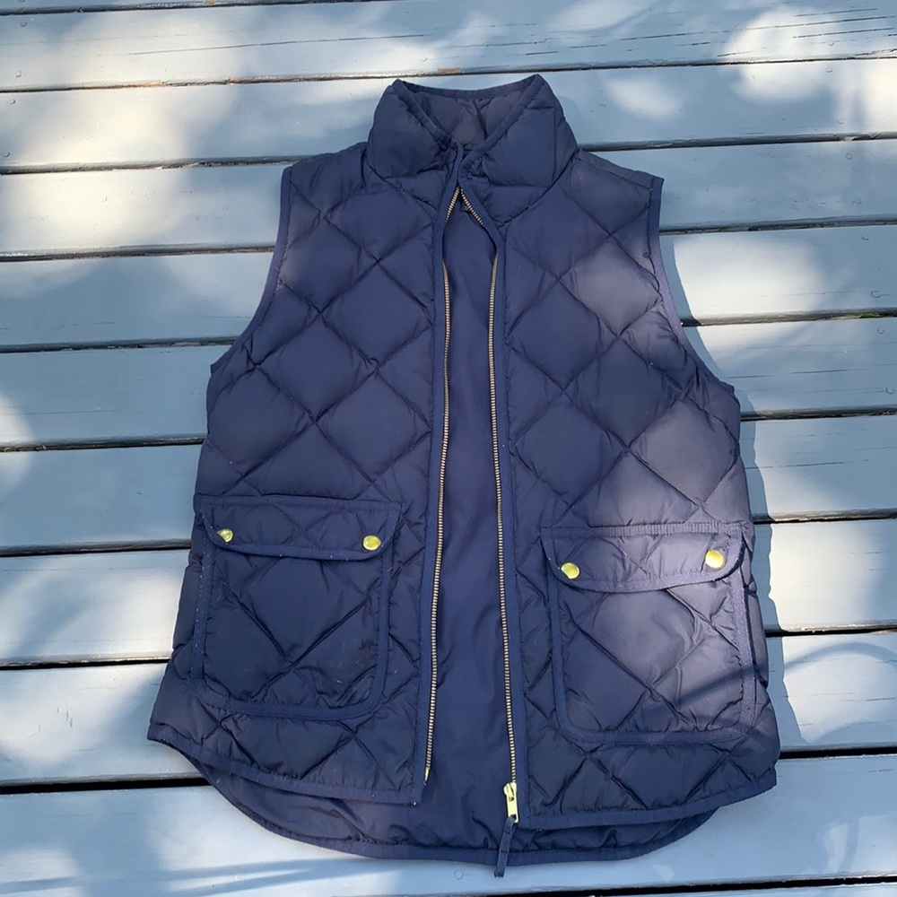 Jcrew navy blue puffer vest